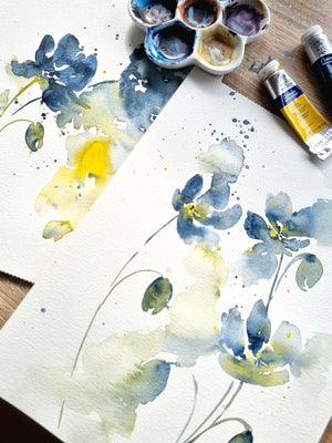 Loose Watercolour Poppies | Online