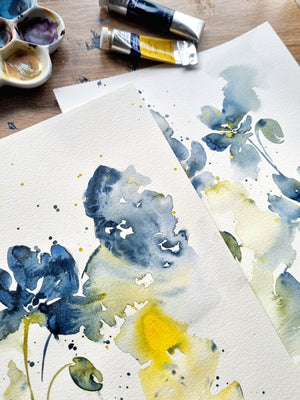 Loose Watercolour Poppies | Online