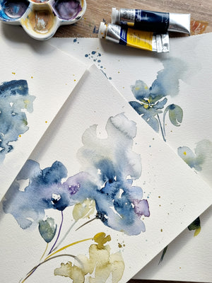 Loose Watercolour Poppies | Online