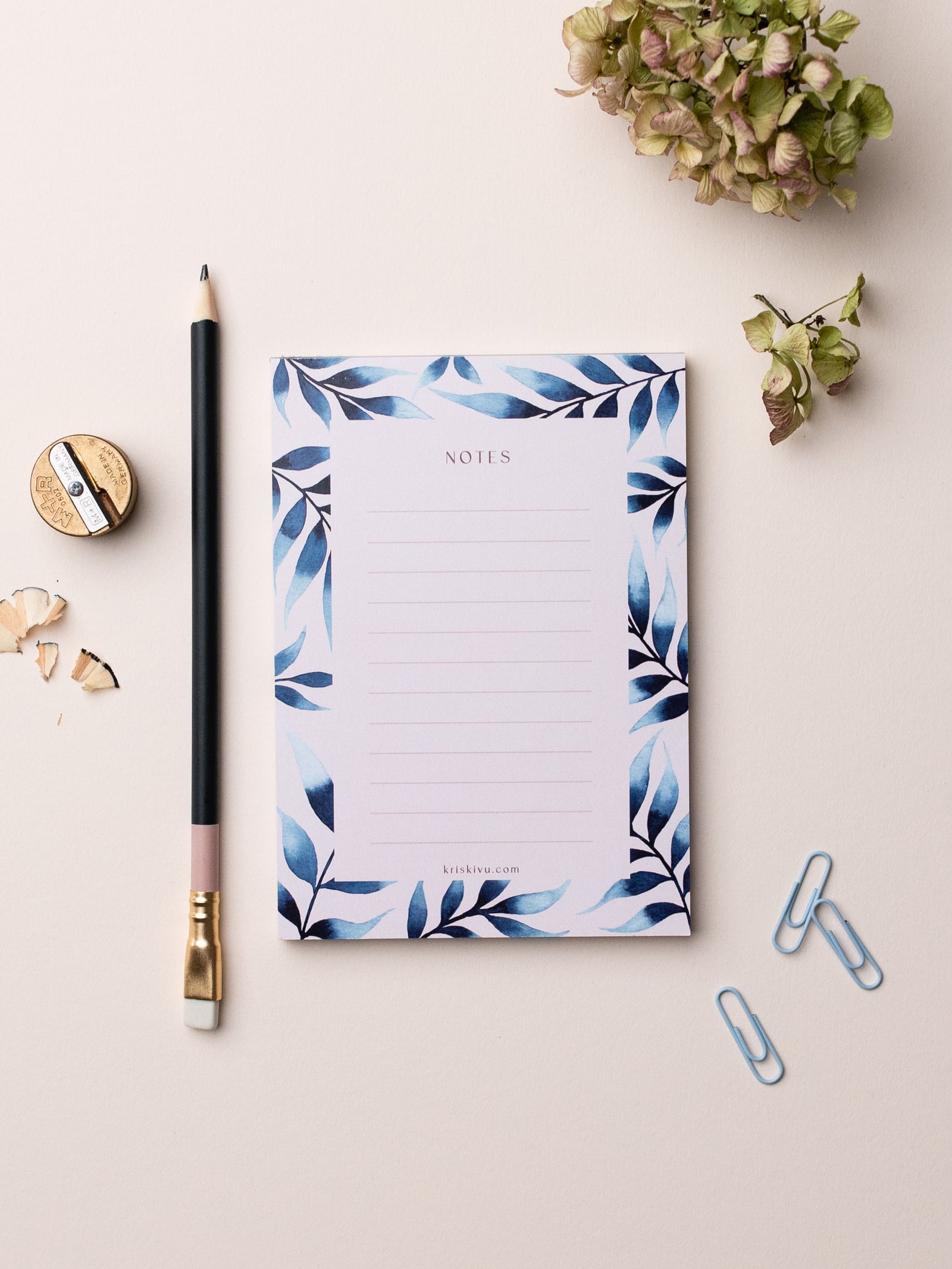 Leaves illustration notepad