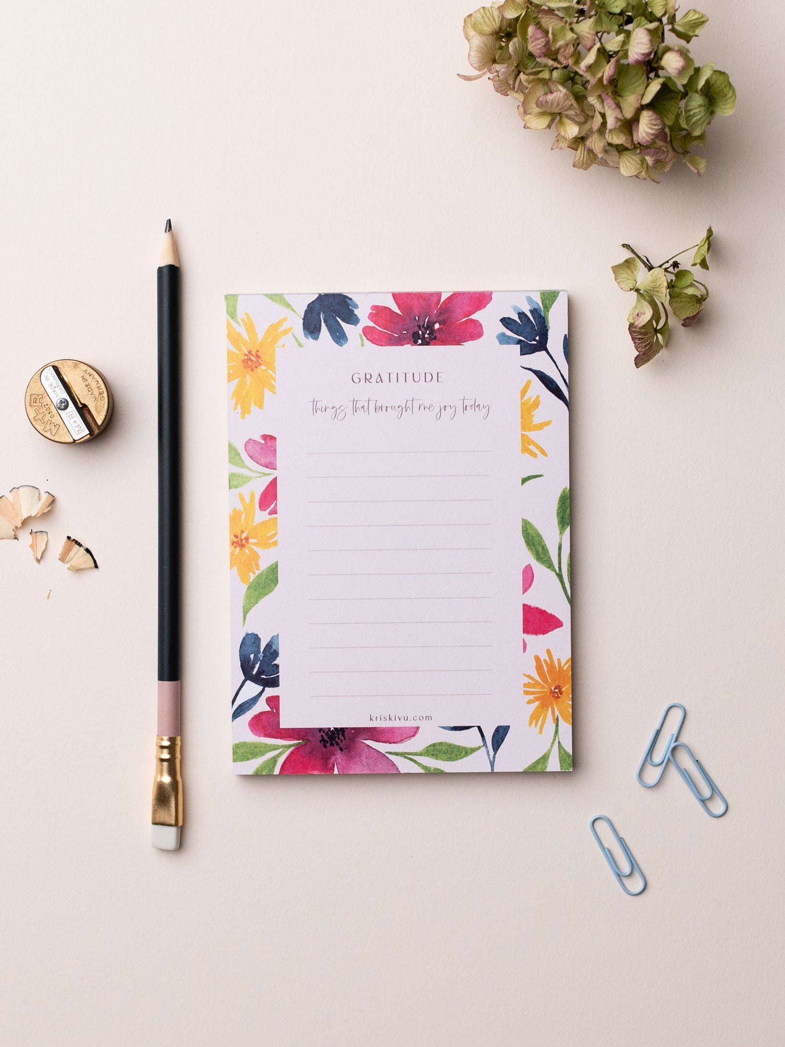 Gratitude notepad