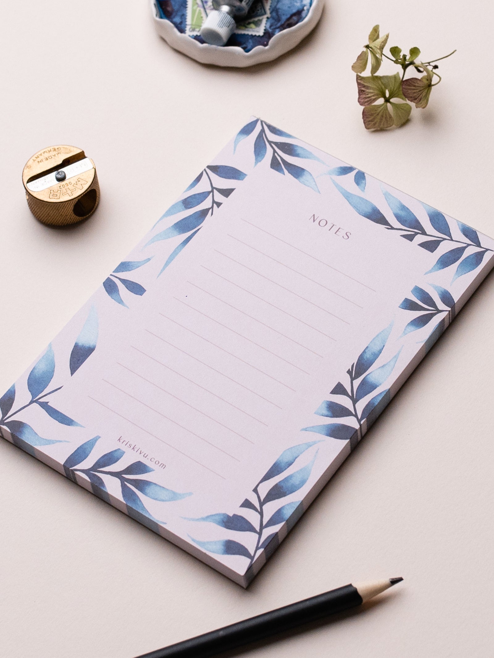 Leaves illustration notepad