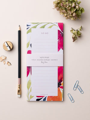 Flowers to do list pad