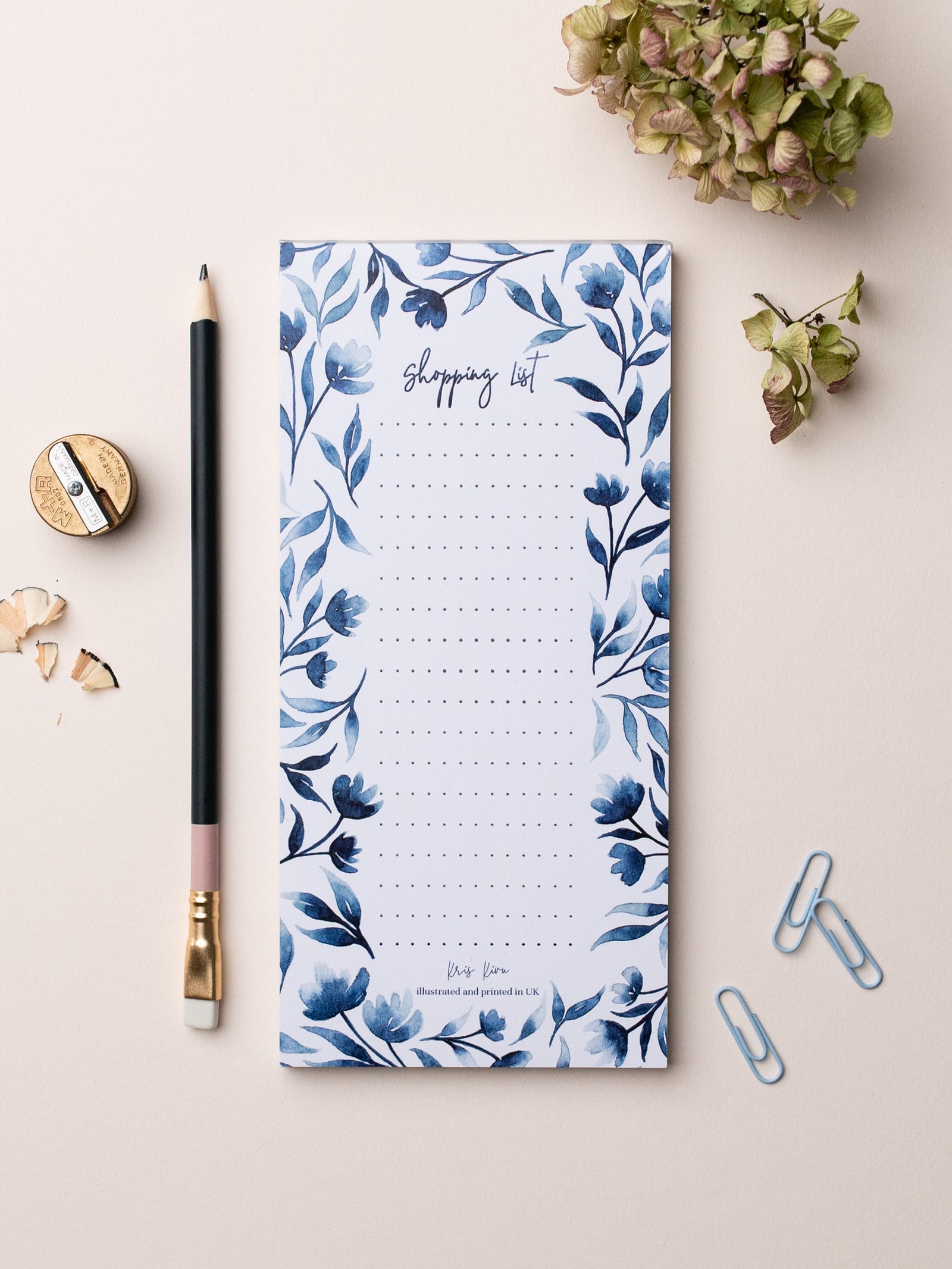 Funky Flowers Shopping list pads