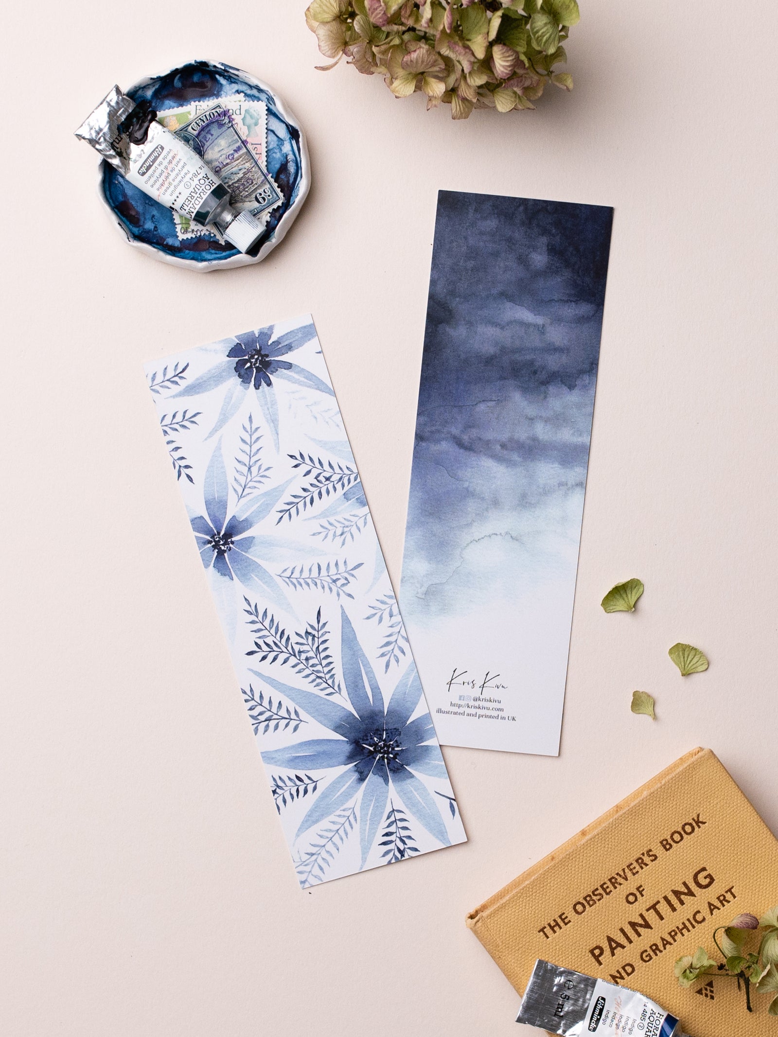 Winter Flowers Bookmark