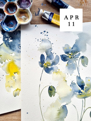 Loose Watercolour Poppies | Online