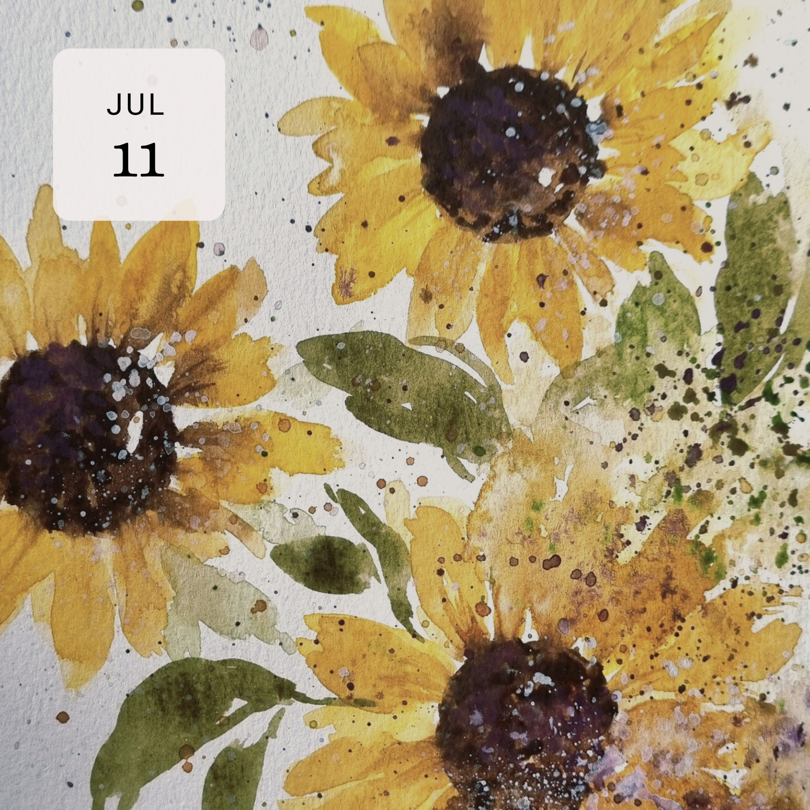 Loose Watercolour Sunflowers | Farnham Maltings